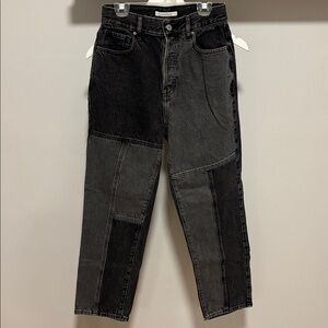 PacSun high rise straight patchwork jeans.